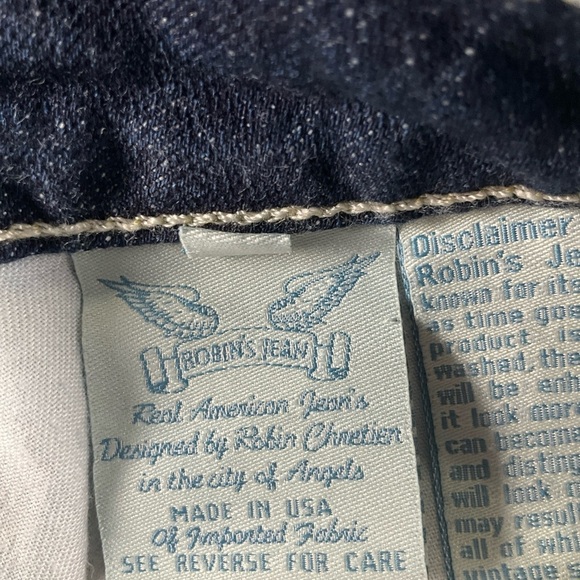 Robins Jeans Women’s Size 30 Angel Wing Pink Crystal Denim Jeans Made In USA - Picture 3 of 16